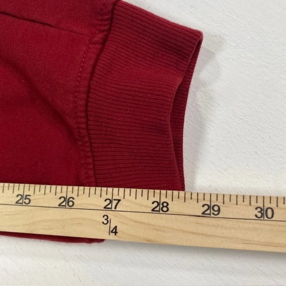 True‎ Religion Mens Red Script Logo Fleece Jogger Sweatpants Size Large